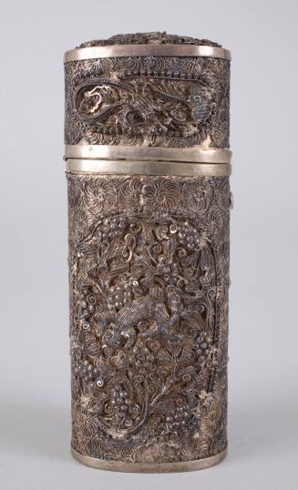 Filigree Cigarette Case with Dragon Design