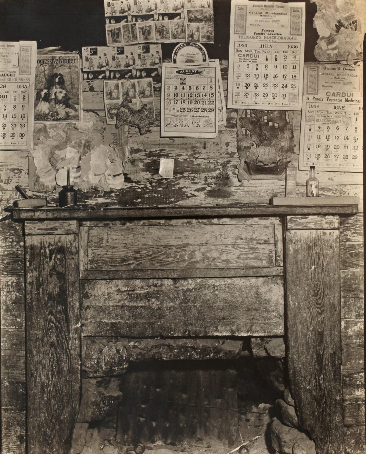 Fireplace in Frank Tengle's House, Hale County, Alabama