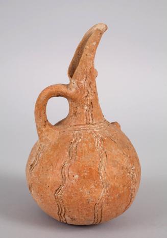 Red Polished Ware Jug with Zig-Zag Pattern