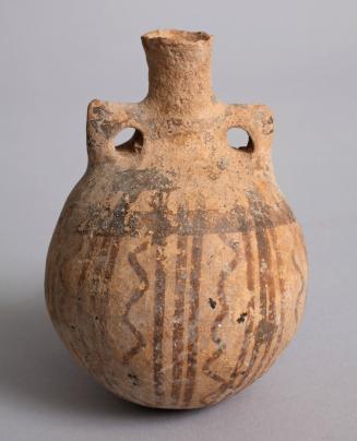 White Painted Ware IV Bottle Decorated with Wavy Lines