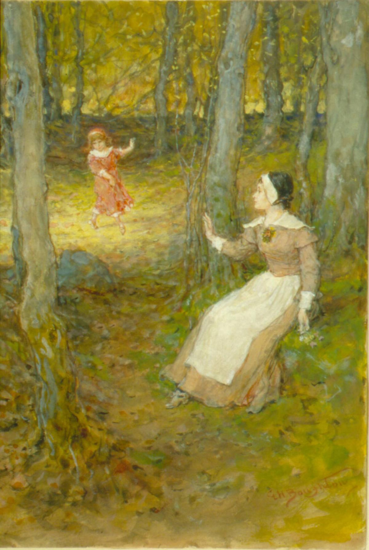 Hester and Pearl in the Forest, from The Scarlet Letter