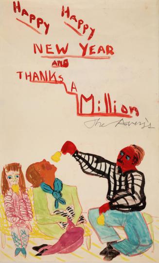 Greeting Card: Happy New Year and Thanks a Million, The Avery's