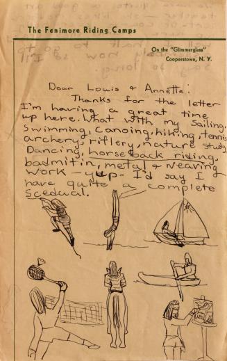 Letter to Louis and Annette Kaufman from March Avery