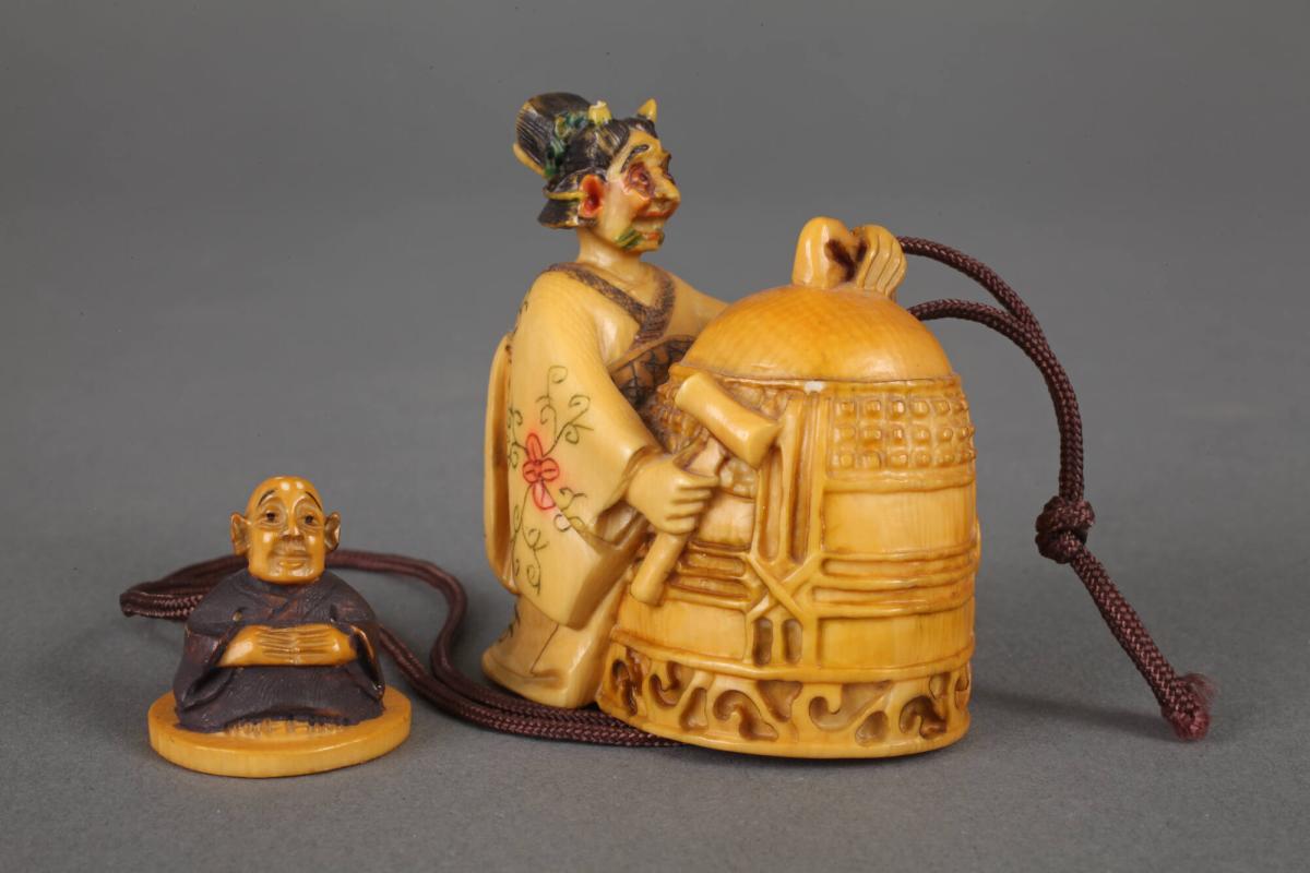 Karakuri Netsuke of Kiyo Anchin and the Dojo-Ji Bell