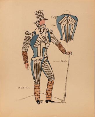 Costume Design for an Archaeologist in George Balanchine's ballet Le Bal for Serge Diaghilev's Ballets Russes, 1929