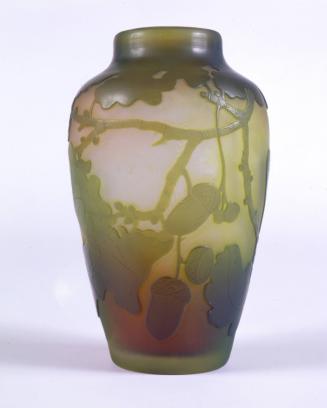Vase with Foliage, Acorns and Oak Leaves