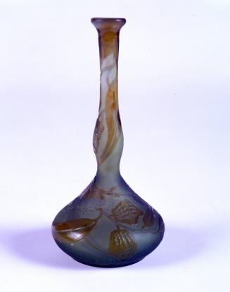 Gourd-Shaped Vase with Raised Pods and Leaves