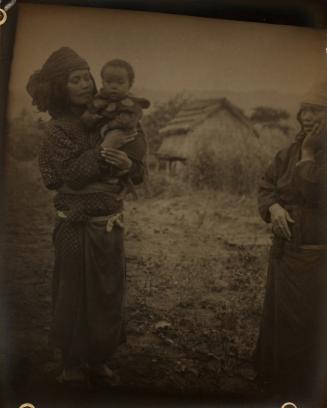 Ainu Women and Child, Biratori, Hokkaido, Japan