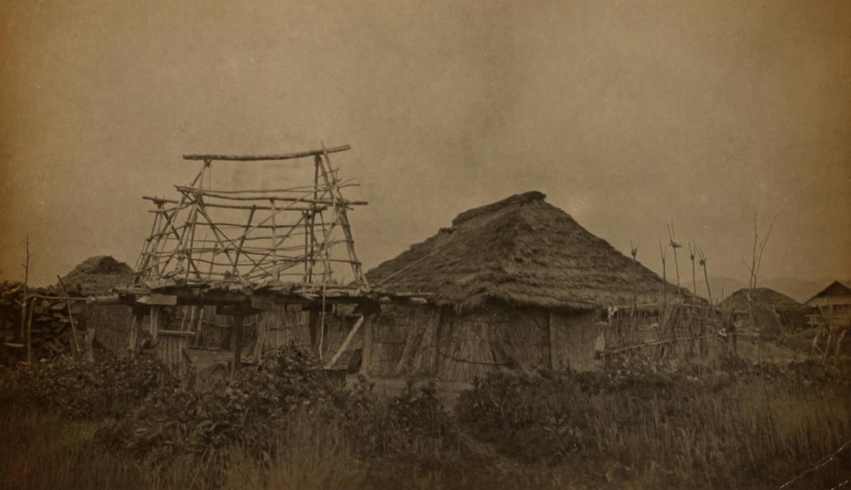 Ainu Building Under Construction, Biratori, Hokkaido, Japan