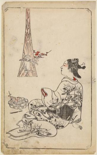 Woodcut from an album of portraits of women