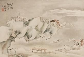 Wintry Landscape with Fisherman, from the album Flowers, Rocks, Bamboo, and Landscapes