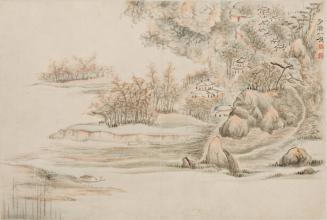 Autumn Landscape with Village, from the album Flowers, Rocks, Bamboo, and Landscapes