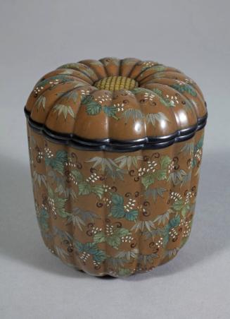 Lidded, Ribbed Jar