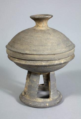 Covered Chalice Food Dish with Apertures in Base