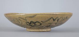 Bowl with Interior Floral Motif Surrounded by Abstract Geometric Border and Abstract Floral Motif on Exterior