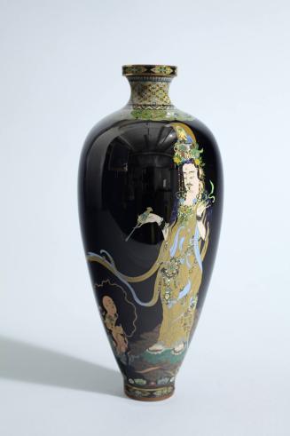 Vase with Image of Kanō Hōgai painting "Merciful Mother Kannon"