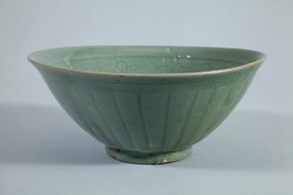 Celadon Bowl with Incised Floral Design
