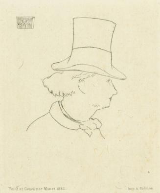 Baudelaire de profil en chapeau II (Baudelaire in Profile with a Hat II)