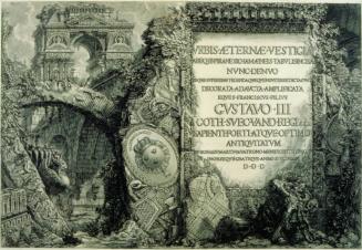 Frontispiece of Volume 1 of Urbis Aeternae Vestigia, from  Le Antichità Romane