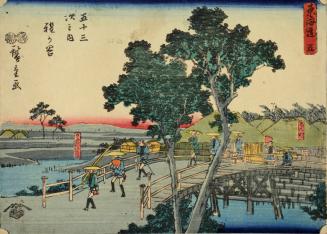 Katabira Bridge and Shimmachi at Hodagaya, no. 5 from the series The Tōkaidō