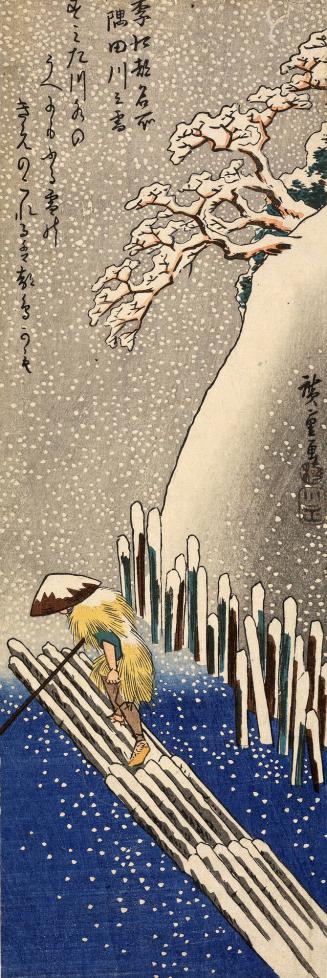 Winter Snow on the Sumida River, from the series Famous Places in Edo in Four Seasons