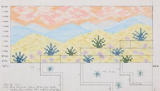 Texattica (Preparatory Drawing for the Mosaic Desert Mountain Scenery)
