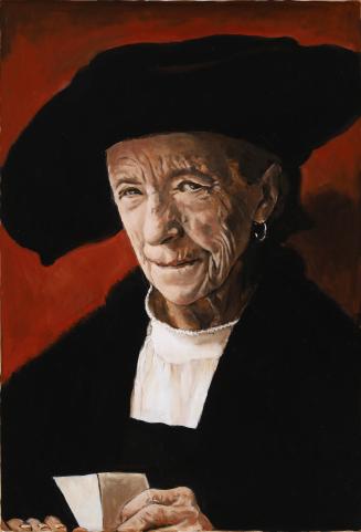 Portrait of Louise Bourgeois after Dürer's Portrait of Bernhard von Reesen