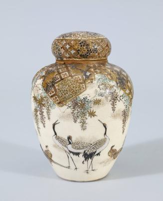 Tea Caddy with Design of Flowers and Birds