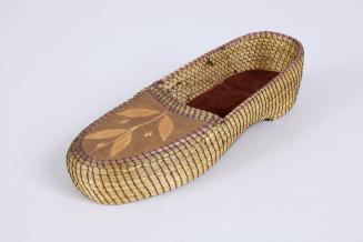 Moccasin with Grass Sides and Birch Bark Sole
