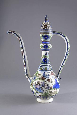Ewer with Long Spout and Handle, Decorated with Figures and Flowers