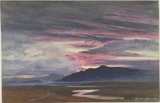 Setting Sun in an Estuary Landscape