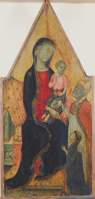 Madonna and Child Enthroned with Bishop Saint and Donor