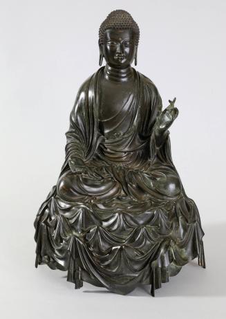 Seated Buddha, probably Yaoshifo (Bhaiṣajyaguru, Medicine Master Buddha)