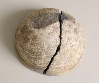 Lid with Incised Cross-Hatching