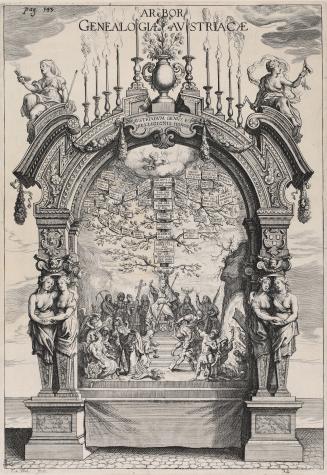 The Geneaological Tree of the Habsburg Monarchy, plate 32 from Casperius Gevartius Pompa Introitus Honori Serenissimi Principis Ferdinandi (Triumphal Entry of the Most Serene and Honorable Cardinal-Infante Ferdinand)