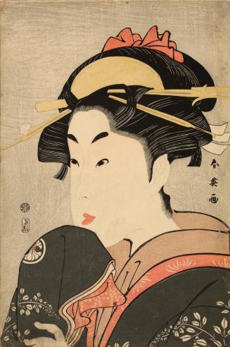 The Actor Segawa Kikunojō III as Osome, the Oil Merchant’s Daughter in the play Hayariuta Hiyoku Sammon, Kiri Theater