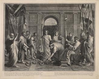 Aaron jetta sa verge devant Pharaon (Moses Turns Aaron's Staff into a Serpent)