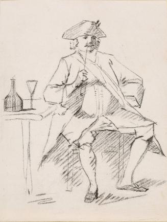 Seated Man Smoking a Pipe