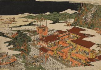 Picture of Ichinotani and the Rear Attack from Hiodori Pass, from the series New Perspective Pictures
