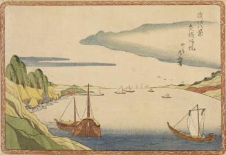 Returning Sails at Yabase, from the series Eight Views of Lake Biwa