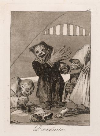 Duendecitos (Hobgoblins), plate 49 from the first edition of Los Caprichos (Madrid, 1799)
