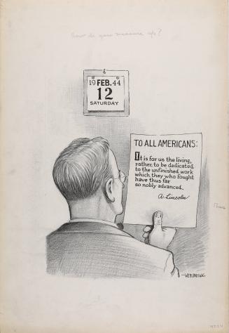 How Do You Measure Up?, drawing for an Akron Beacon Journal cartoon