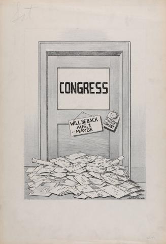 Congress, drawing for an Akron Beacon Journal cartoon