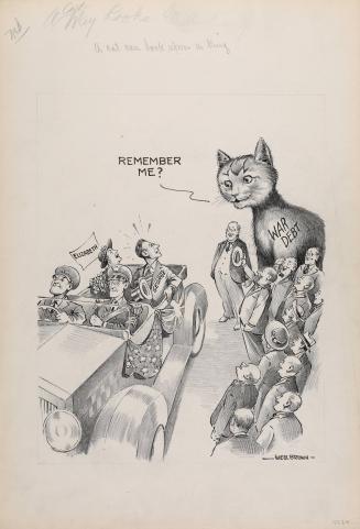 A Cat May Look on a King, drawing for an Akron Beacon Journal cartoon
