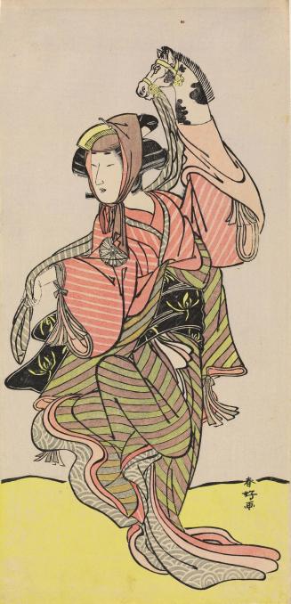 The Actor Nakamura Tomijuro I as a Pony Dancer in Kunikaesi Shichiyo Kagami, a Farewell Performance with Seven Quick Changes, Ichimura Theater