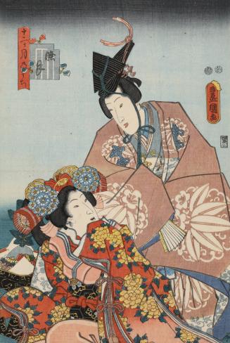 An Actor and Courtesan, from a series of the 12 Months

