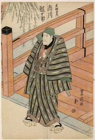 Man by a Bridge in Springtime (Ichikawa Ebijûrô I as Kurofune-chûemon)