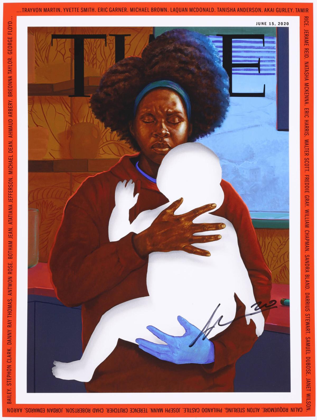 Cover of Time magazine's June 15, 2020, issue, featuring Titus Kaphar's painting, Analogous Colors