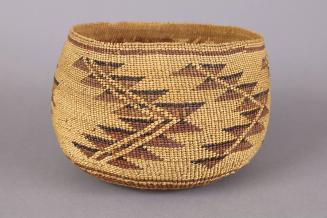 Twined Technique Basket with Diagonal Design