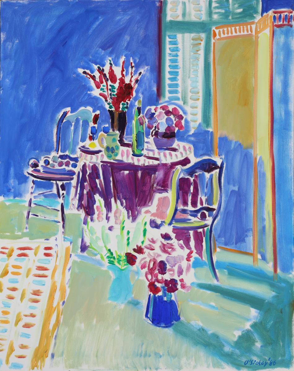 Interior with Café Tables and Chairs